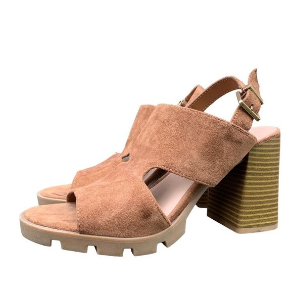 a.n.a Tan Block Heel Sandals - Picture 2 of 12